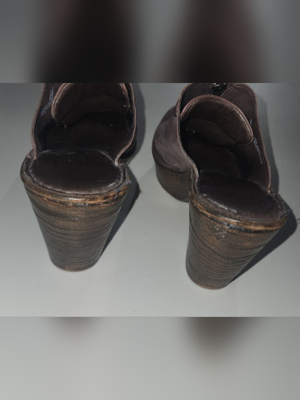 Born Leather Haledon Mule Clogs Light Brown Size 9 - Picture 8 of 10